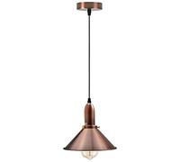 LEDSone Industrial Vintage Retro Style Ceiling Hanging Pendant Light Chandelier with Copper Colour Cone Lamp Shades E27 UK Holder