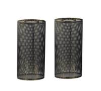 LEDSone Jaula de metal de estilo industrial, fácil ajuste, pantalla de jaula de alambre para luces colgantes de interior, pantalla para comedor, dormitorio, loft, pasillo (rojo rústico, paquete de 2-2