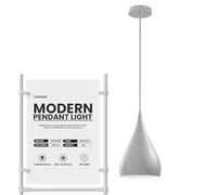 LEDSone Lámpara de techo colgante de lágrima industrial moderna, lámpara colgante roja, diseño de globo ocular, pantallas de luz modernas E27 UK (rojo) (Blanco)