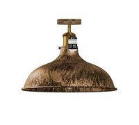 LEDSone Lámpara de techo moderna de montaje cepillado, pantalla de luz de metal colgante, lámpara de iluminación para bares, restaurantes, cocina (cobre cepillado)