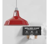 LEDSone Pantalla de Lámpara de Techo de 30 cm, Moderna y de Metal, Repuesto para Lámparas de Techo y Mesa, Ideal para Salas de Estar, Cocina y Más - Diseño Elegante y Duradero (Roja, 1 Embalar)