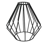 LEDSone, Pantalla Lámpara, Jaula Metálica de Diamante, Negro S1, 20 cm, Retro Vintage