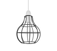 LEDSone Pantalla rústica de Metal Industrial, Vintage, moderno, luz Vintage, marco de alambre abierto, jaula, Protector de lámpara con forma geométrica de diamante