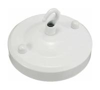 LEDSone Placa de gancho de rosa de techo blanco vintage individual para lámpara de lámpara, placa de techo frontal antigua de metal de 108 mm con accesorios para techo y lámpara de pared, stock del
