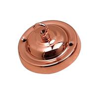 LEDSone Placa de gancho de rosa de techo de oro rosa vintage individual para lámpara de lámpara, placa de techo de metal antiguo de 105 mm con accesorios para techo y lámpara de pared. (oro rosa)