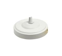 LEDSone Placa de montaje de luz de techo de un solo punto para luces colgantes, 108 mm, metal antiguo, accesorio lateral blanco, rosa de techo con accesorios para lámpara de techo y pared (blanco)