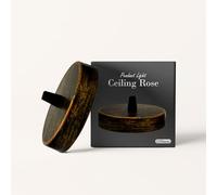 LEDSone Placa de sujeción de cable colgante de rosa de techo para lámpara colgante, 120 mm, multicolor, juego completo (cobre cepillado)