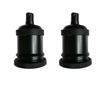 LEDSone Portalámparas de cerámica con rosca Edison E27, ideal para bombillas de filamento Edison vintage, metal antiguo