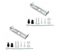 LEDSone Roseta de techo con soporte de cinturón para fijación de lámparas, soporte de placa de techo de metal con accesorios (65 mm, 2 paquete)