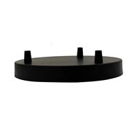 LEDSone - Roseta de techo de metal de 3 enchufes múltiples de latón, rosetón de techo de 3 puntos para techo o suspensión industrial, iluminación de techo, decoración vintage (negro)