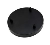 LEDSone - Roseta de techo de metal de 3 enchufes múltiples de latón, rosetón de techo de 3 puntos para techo o suspensión industrial, iluminación de techo, decoración vintage (negro)