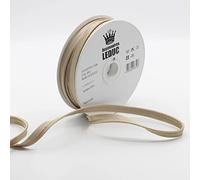 Leduc 20 metros con ribete de satén, 30 colores, para costura de 10 mm (8+2), calidad italiana 2061, color beige