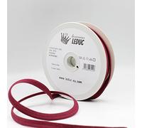 Leduc 20 metros de ribete de algodón, 30 colores, para costura de 10 mm (8+2), calidad italiana burdeos 5574