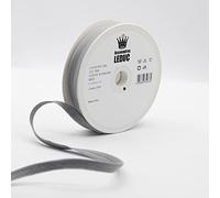Leduc 20 metros de ribete de algodón, 30 colores, para costura de 10 mm (8+2), calidad italiana ratón gris 5599