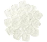 LEDUC Cuadrado Camisa botón, plástico, Material sintético, Transparente, tamaño de Lino 24, 30 Piezas