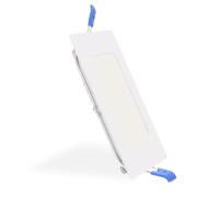 LEDUNI ® Downlight Panel LED Cuadrado 6W 480-520LM Color Blanco Cálido 3000K Angulo 120 IP40 OPAL Aluminio 120 * 120 * 12Hmm Dimension de corte 105mm Pack de 2 Unidades