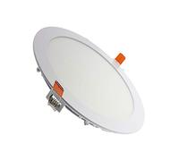 LEDUNI ® Downlight Panel LED Redondo 6W Circular 600LM Color Blanco Cálido 3000K Angulo 120 IP40 OPAL Aluminio 120 * 12Hmm Dimension de corte 105mm Pack de 5 Unidades
