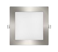 LEDUNI ® Pack 10 Unidades Downlight Panel LED NÍquel Cuadrado 12W 980LM Luz Fría 6500K Angulo 120 IP44 175X175x22H MM Dimension de Corte 160x160MM