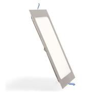 LEDUNI ® Pack 2 Unidades Downlight Panel LED NÍquel Cuadrado 20W 2000LM Luz Fría 6500K Angulo 120 IP44 225X225x10H MM Dimension de Corte 205x205MM