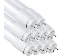 LEDUNI ® Tubo T8 Cristal LED 9W OPAL Conexión Un Lateral Luz Blanco Frío 6000K 60CM 900LM Cebador LED Incluido (PACK 10)
