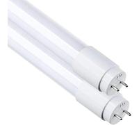 LEDUNI ® Tubo T8 Cristal LED 9W OPAL Conexión Un Lateral Luz Blanco Frío 6000K 60CM 900LM Cebador LED Incluido (PACK 2)