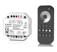 LEDUX Wireless Dimmer 230V - Triac Universal Ajustable para LED con Principio o al Final - Inserto Regulación electrónica Compatible con el botón (Amortiguador alejado Control Remoto +)