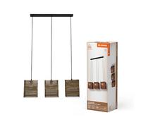 LEDVANCE 3 luces Decor Cardboard Square marrón de cartón ondulado, E27, 830