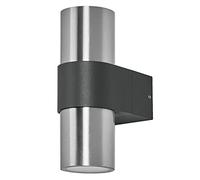 LEDVANCE Aplique de exterior ENDURA Classic Rotary Updown GU10, negro, casquillo GU10 (máx. 5W cada uno), puede equiparse con una lámpara normal o inteligente, cabezal direccional, protección IP44