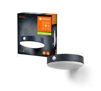 LEDVANCE Aplique solar ENDURA Style Tossa, luz blanca cálida (3000K), sensor integrado, utilizable sin alimentación, autonomía de hasta ocho horas, protección IP44, negro