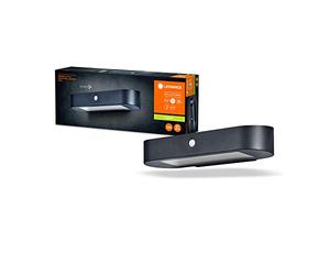 LEDVANCE Aplique solar ovalado ENDURA Style, luz blanco neutro, sensor integrado, utilizable sin alimentación, batería de larga duración: 30 veces 60 segundos en modo PIR, protección IP44, negro