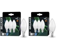 LEDVANCE Bellalux Lámpara LED, E14 base, óptica mate,Blanco frío (4000K), 470 Lumen, sustituto de 40W-iluminante 3-paquete (Paquete de 2)