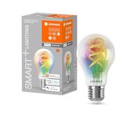 LEDVANCE Bombilla LED inteligente con tecnología Wifi, E27, colores RGB cambiables, En forma de pera, filamento de color como luz de ambiente, controlable con Alexa, Google y App