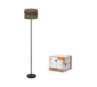 LEDVANCE brown Decor Cardboard Cylinder floor luminaire, corrugated board, E27, 1600 mm height, lampshade made of recycled material, sustainable thanks to replaceable light source, simple installation