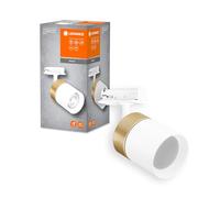 LEDVANCE TRACKLIGHT Schienensystem-Leuchtenkopf, gold/weiß, mit GU10-Sockel, kann mit einfacher oder smarter Lampe bestückt werden, smart, WiFi, loftartiges Design, Schutzklasse IP20