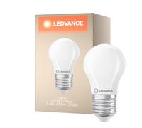 LEDVANCE Classic P40 Dim Performance Class esférica mate regulable 220V 3,4W 2700K E27. 470 Lumen. Equivalente a 40W. 15.000 Horas. 84 X 45mm. Luz cálida.