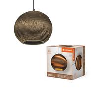LEDVANCE Decor Cardboard Ball marrón de cartón ondulado, ligera, E27, 260
