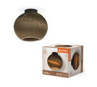 LEDVANCE Decor Cardboard Ball marrón de cartón ondulado, ligera, E27, 260