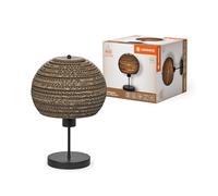 LEDVANCE Decor Cardboard Ball marrón de cartón ondulado, ligera, E27, 260 mm de diámetro, pantalla de material reciclado, sostenible gracias a la fuente de luz reemplazable, fácil de instalar