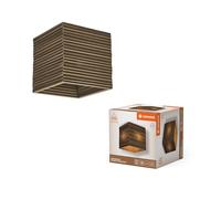 LEDVANCE Decor Cardboard Square marrón de cartón ondulado, ligera, E27, 250