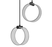 LEDVANCE Decor Circle lámpara colgante decorativa, 2 luces, PL, 14W, 930lm, 3000K/4200K/6500K, blanco cálido/blanco frío/luz día, Click-CCT, no regulable, IP20, plástico, negro