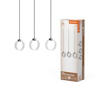 LEDVANCE Decor Circle lámpara colgante decorativa, 3 luces, LN, 20W, 1300lm, 3000K/4200K/6500K, blanco cálido/blanco frío/luz diurna, interruptor Click-CCT, IP20, plástico, 4-Pack