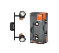 LEDVANCE DECOR SPOT CORK, 2 x 3,4W, 460lm, negro, foco, cabezales | , LED Lamp, not relevant mm dia, 25000 hours, Paquete de 1