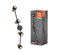 LEDVANCE DECOR SPOT CORK, 4 x 3,4W, 920lm, negro, foco, cabezales | , LED Lamp, not relevant mm dia, 25000 hours, Paquete de 1