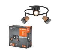 LEDVANCE DECOR SPOT CORK Spiral, 3 x 3,4W, 690lm, schwarz, Spotleuchte, verstellbare Köpfe, vielseitig anwendbar, Innenraumspot, austauschbare LED-Lampen, dimmbar, warmweiße Lichtfarbe, GU10