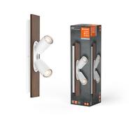 LEDVANCE DECOR SPOT MERCURY, 2 x 3,4W, 460lm, aspecto de madera, blanco, foco, cabezales ajustables, versátil, foco de interior, lámparas LED reemplazables, luz de color blanco cálido, GU10