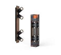 LEDVANCE DECOR SPOT MERCURY, 4 x 3,4W, 920lm, aspecto de madera negro, foco, cabezales ajustables, versátil, foco de interior, lámparas LED reemplazables, luz de color blanco cálido, GU10