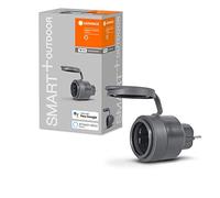 LEDVANCE Enchufe inteligente para exterior con tecnología WiFi en un diseño compacto, controlable con Alexa, Google, SMART + OUTDOOR COMPACT PLUG, paquete de 1