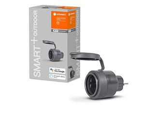 LEDVANCE Enchufe inteligente para exterior con tecnología WiFi en un diseño compacto, controlable con Alexa, Google, SMART + OUTDOOR COMPACT PLUG, paquete de 1