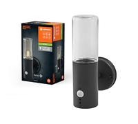LEDVANCE ENDURA CLASSIC FIGO CYL W SEN Außenleuchte, Wandleuchte, dunkelgrau, Edelstahl, einfache & schnelle Installation, IP44, Bewegungsmelder, Tageslichtsensor, flexible Anwendung im Außenbereich