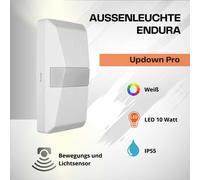 LEDVANCE Endura Pro Up & Down Sensor 10W Luz Exterior De Pared Blanco IP55